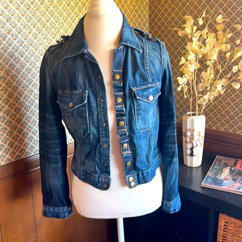 Current Elliott Denim Blue Jacket Sample - image 1